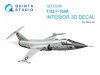 Quinta Studio QD32246 F-104A 3D-Printed & coloured Interior on decal paper (Italeri) 1/32